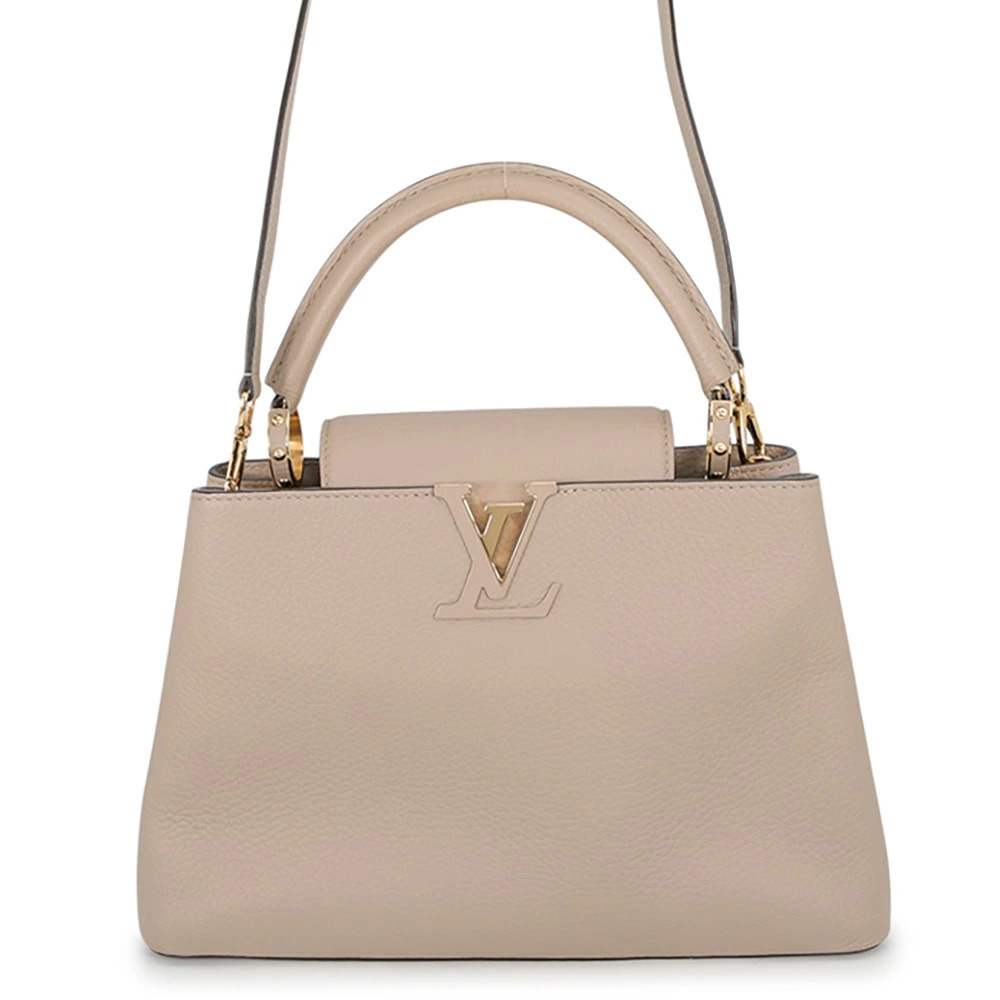 Louis Vuitton Capucines Taurillon Leather Parnassa 2Way Shoulder Bag Tan